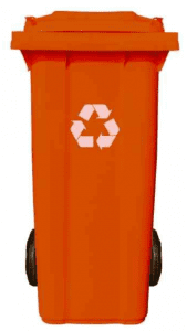 Contenedor naranja reciclaje