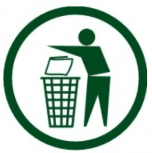 Símbolo Hombre limpio reciclaje