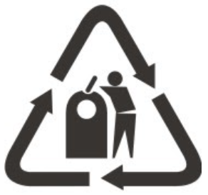 Variante de símbolo de hombre limpio reciclaje