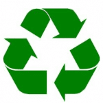 Símbolo verde reciclaje