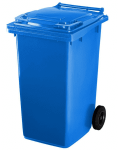 Contenedor azul reciclaje