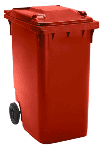 Contenedor rojo reciclaje